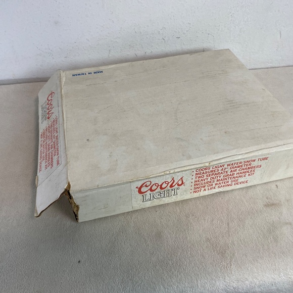 Coors Light 42” Inflatable Water / Snow Tube Heavy Duty Grab Handles New in Box - Picture 7 of 7